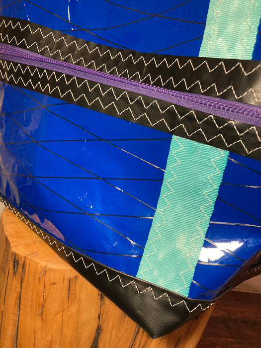 Blue Windsurf Sailcloth tote # 122