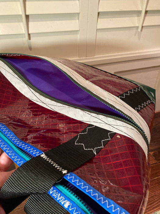 Copy of Cranberry Windsurf Sailcloth tote # 134