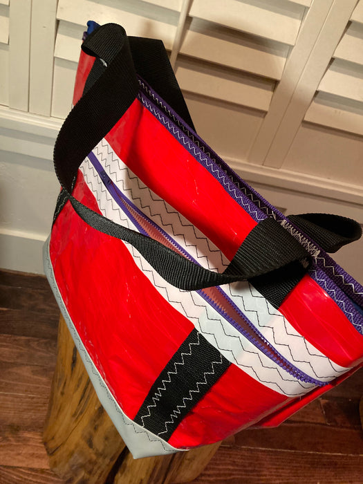 Red Windsurf Sailcloth tote # 130
