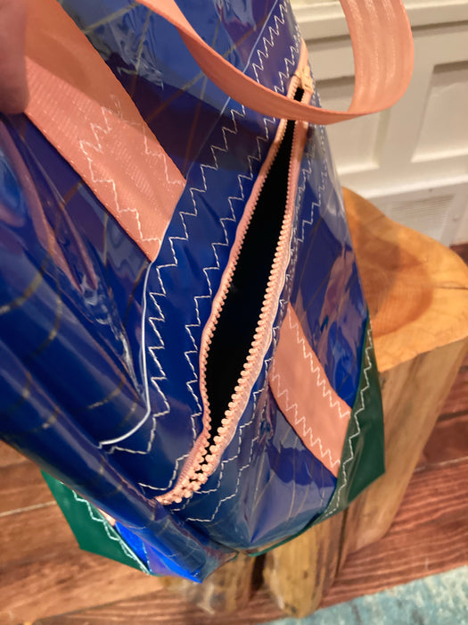 Blue Windsurf Sailcloth tote # 129
