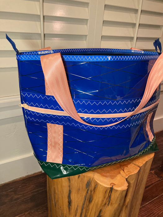 Blue Windsurf Sailcloth tote # 129
