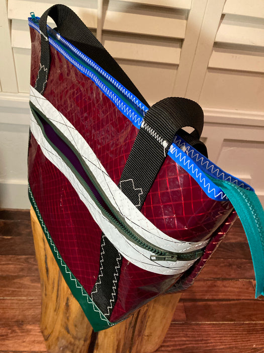 Copy of Cranberry Windsurf Sailcloth tote # 134