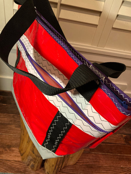 Red Windsurf Sailcloth tote # 130