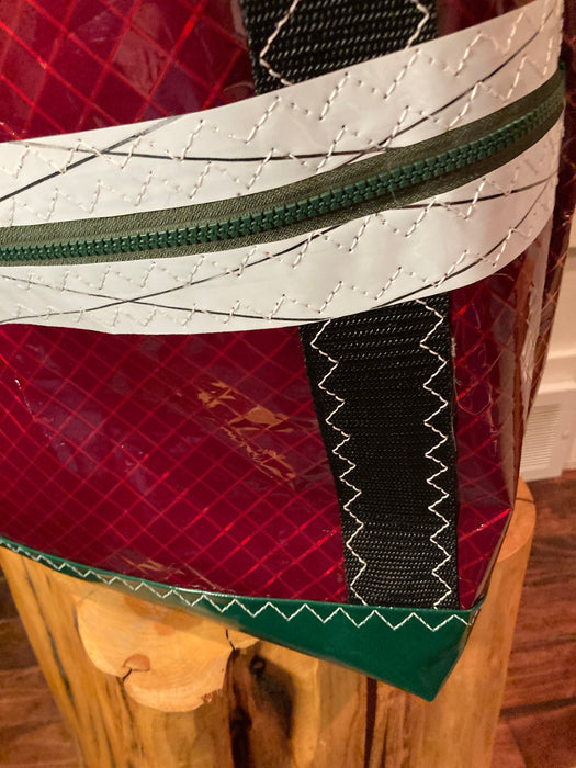 Copy of Cranberry Windsurf Sailcloth tote # 134