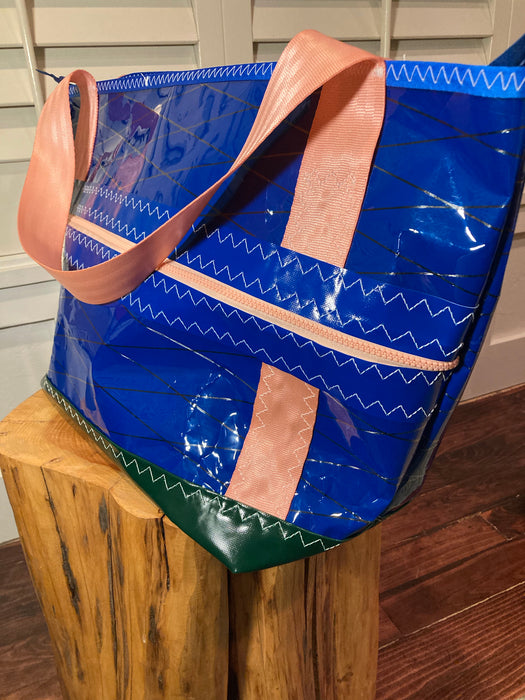 Blue Windsurf Sailcloth tote # 129
