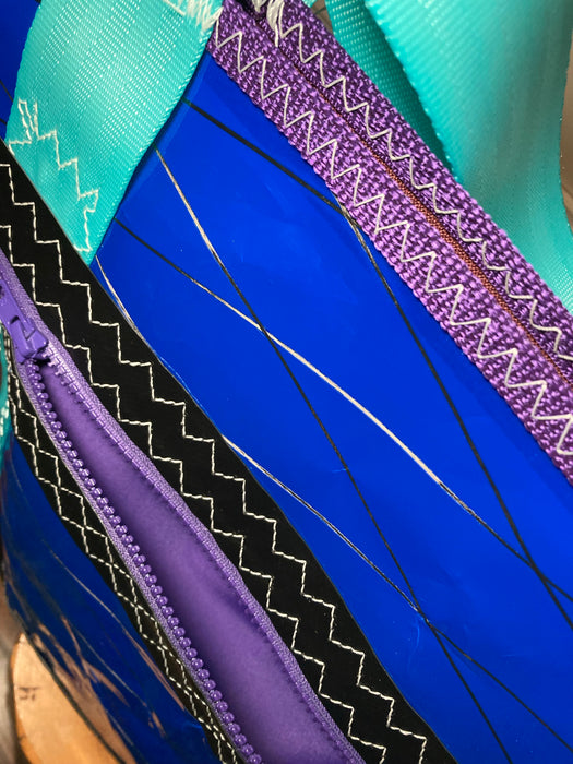 Blue Windsurf Sailcloth tote # 122