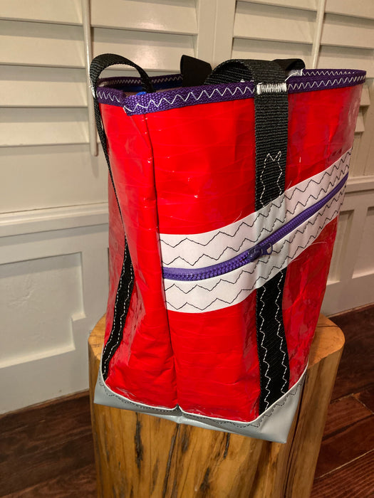 Red Windsurf Sailcloth tote # 130
