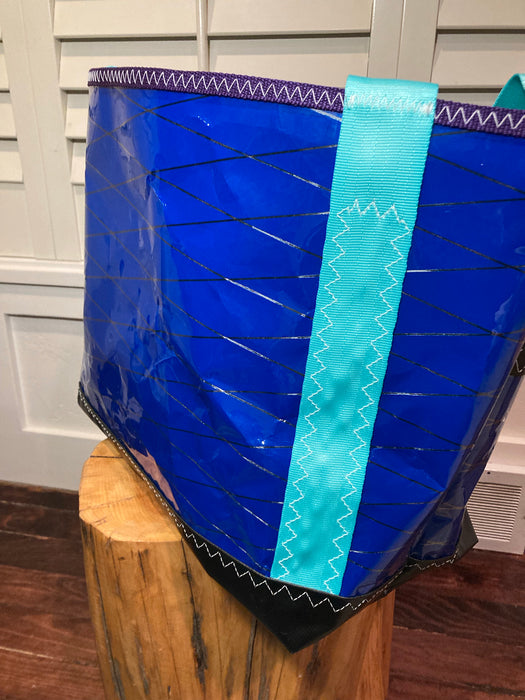 Blue Windsurf Sailcloth tote # 122