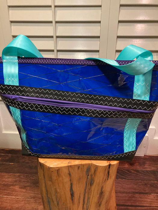 Blue Windsurf Sailcloth tote # 122