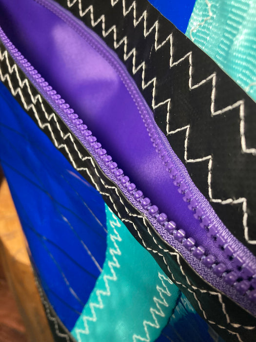 Blue Windsurf Sailcloth tote # 122