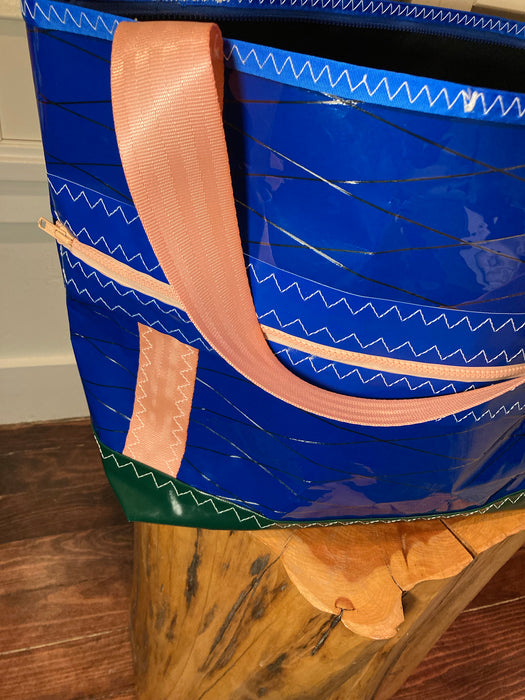 Blue Windsurf Sailcloth tote # 129