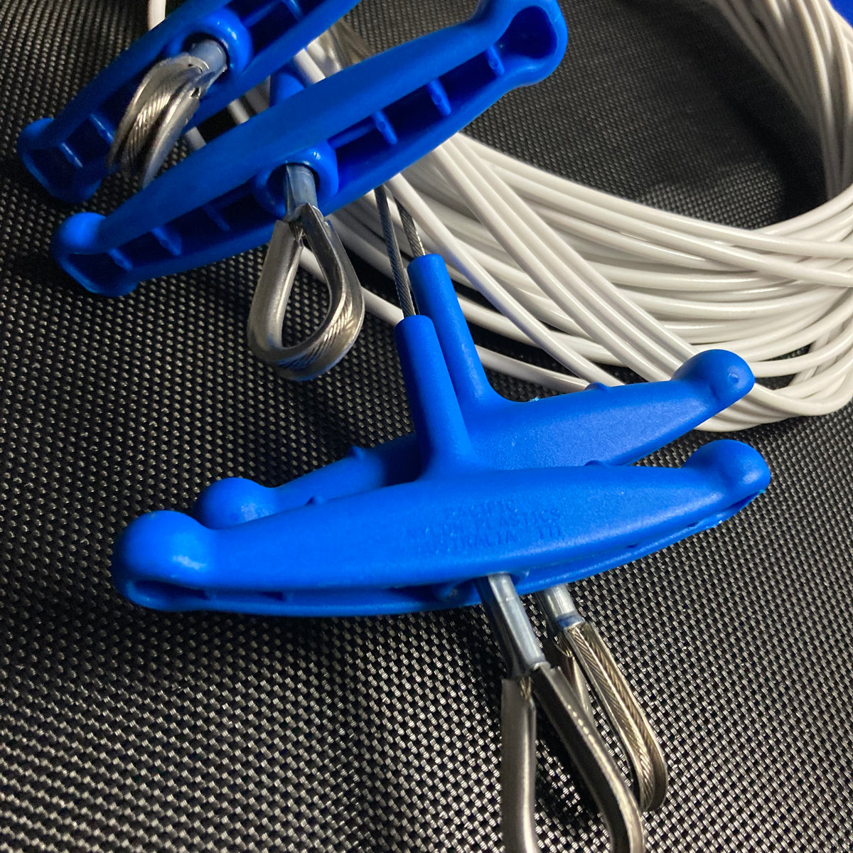 Hobie 18 trapeze wires with set of 4 ronstan heavy duty handles