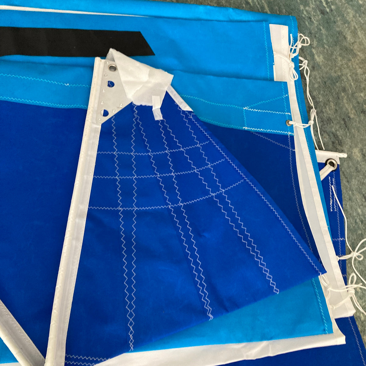 hobie 16 aftermarket main sail blue white medium blue