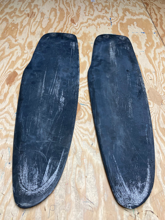 Hobie epo rudder pair used plus a new pair of red padded rudder covers